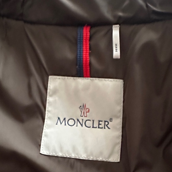 Moncler Dark Brown Puffer Jacket with Fur Trim - Picture 8 of 9